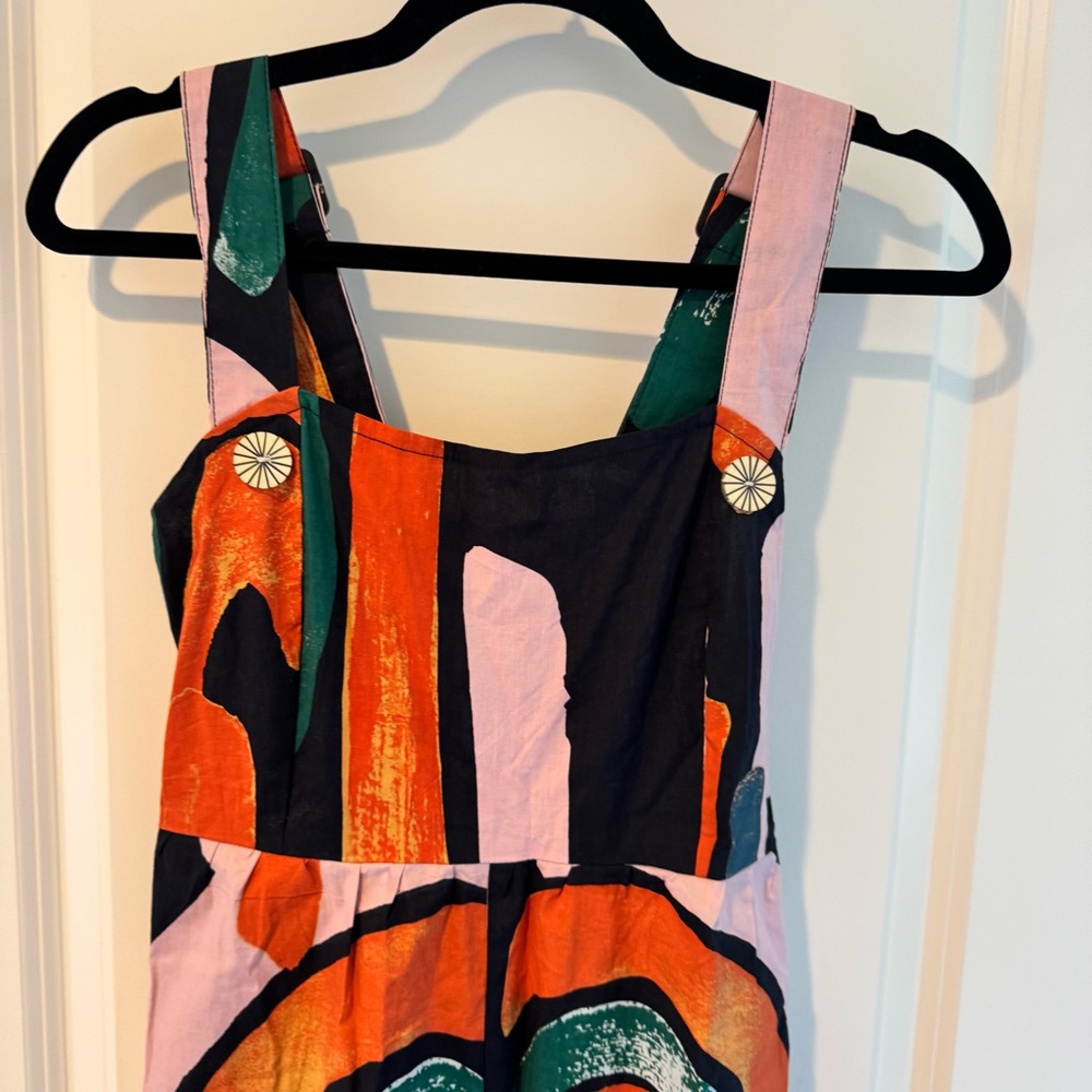 NWT Anthropologie Arches Jumpsuit Colorful Abstract Sleeveless | XS - Picture 4 of 10